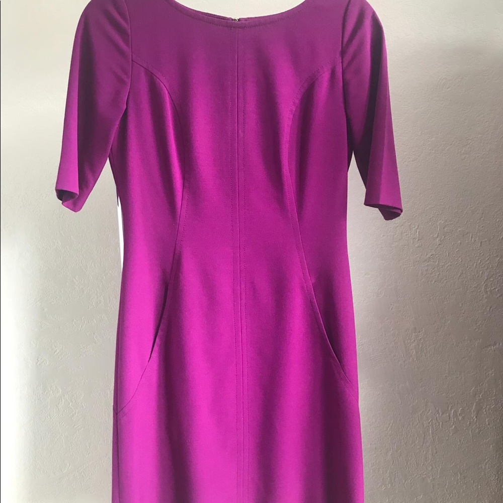Tahari Purple Career Dress with Pockets